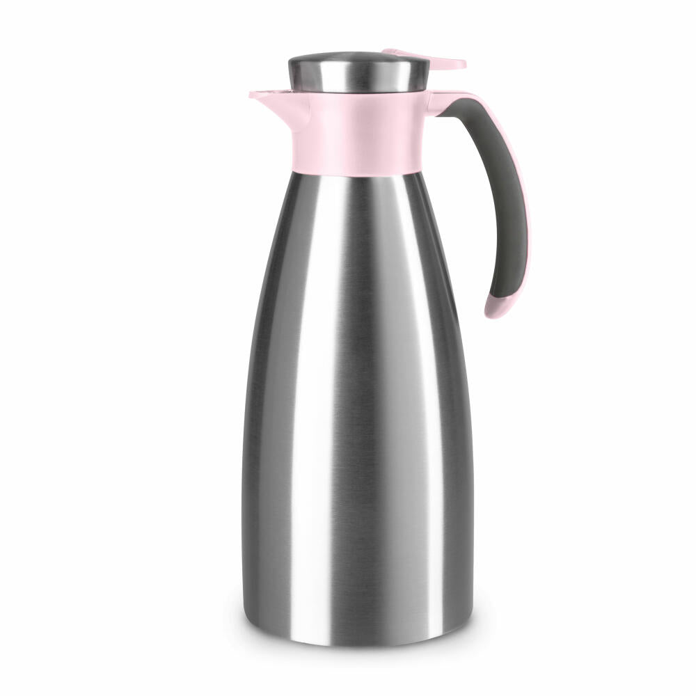 Emsa Isolierkanne Soft Grip, Thermokanne, Edelstahl, Kunststoff, Puderrosa, 1.5 L, N41206