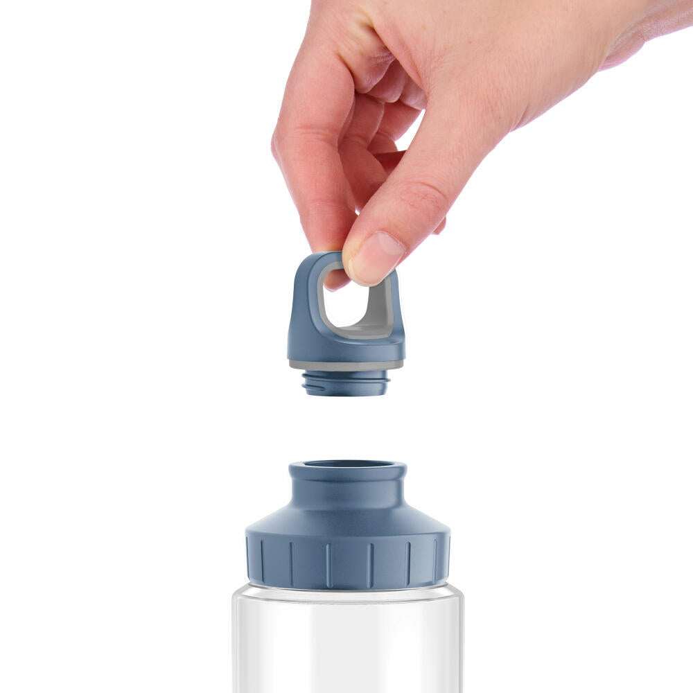 Emsa Trinkflasche Drink2Go Eco, Wasserflasche, Tritan, Blau, 0.7 L, N30335