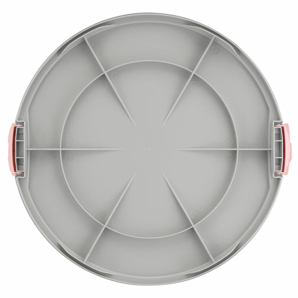 Emsa Kuchenaufbewahrungsbox Prep & Bake rund, Kunststoff, Transparent, Rosa, 34 cm, K32684