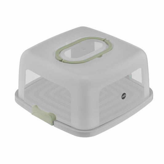 Emsa Kuchenaufbewahrungsbox Prep & Bake rechteckig, Kunststoff, Transparent, Grün, 37 x 33 cm, K32670