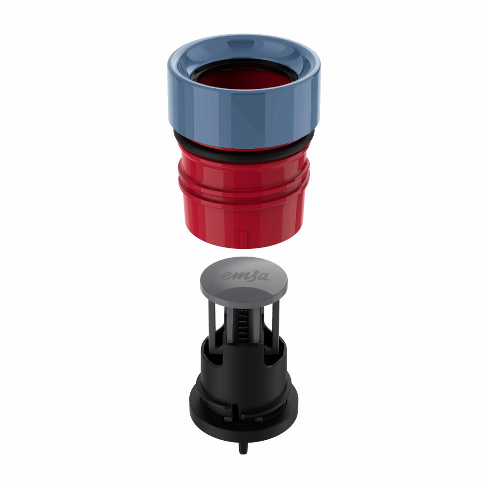 Emsa Trinkflasche Bludrop Eco, Edelstahl, Blau, Silberfarben, 0.7 L, N31127