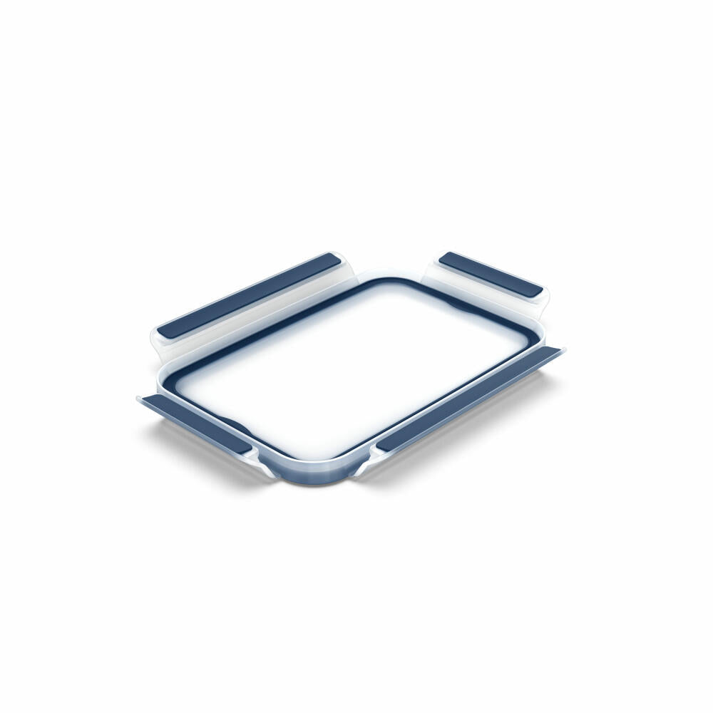 Emsa Frischhaltedose Clip & Close Edelstahl, Blau, Silberfarben, 500 ml, N11503