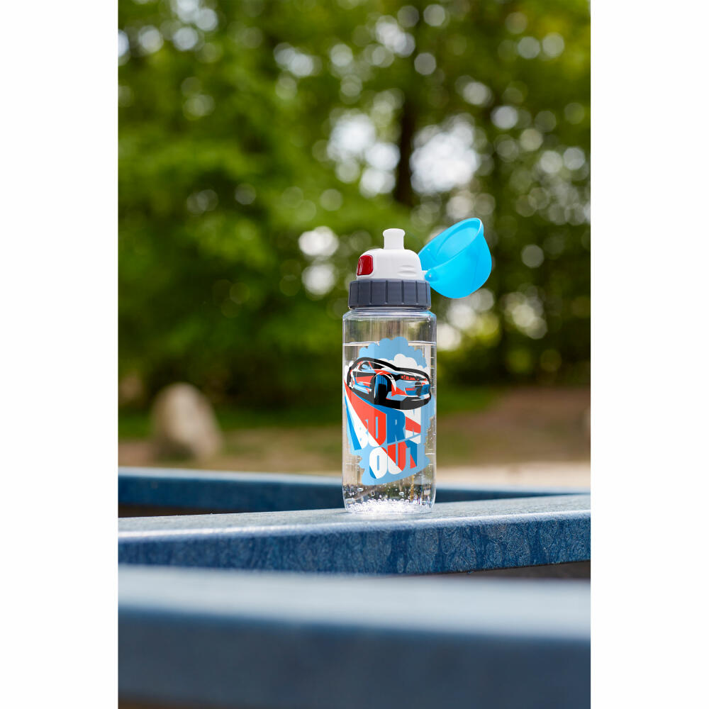 Emsa Trinkflasche Drink2Go Rennfahrer, Kinderflasche, Tritan, Bunt, 500 ml, N30332