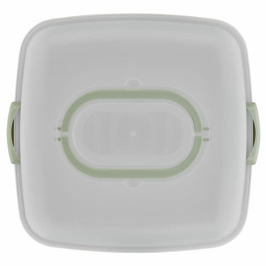 Emsa Kuchenaufbewahrungsbox Prep & Bake rechteckig, Kunststoff, Transparent, Grün, 37 x 33 cm, K32670