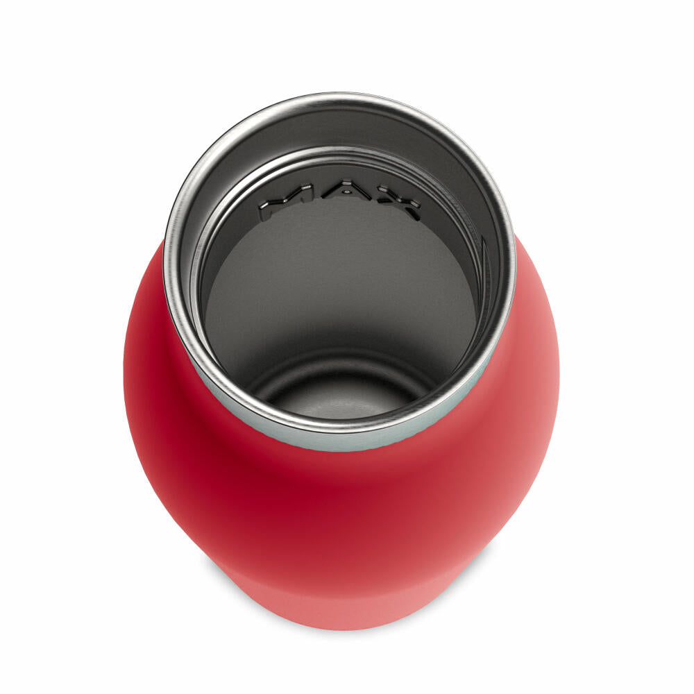 Emsa Isolier-Trinkflasche Bludrop, Wasserflasche, Edelstahl, Rot, 0.7 L, N31129