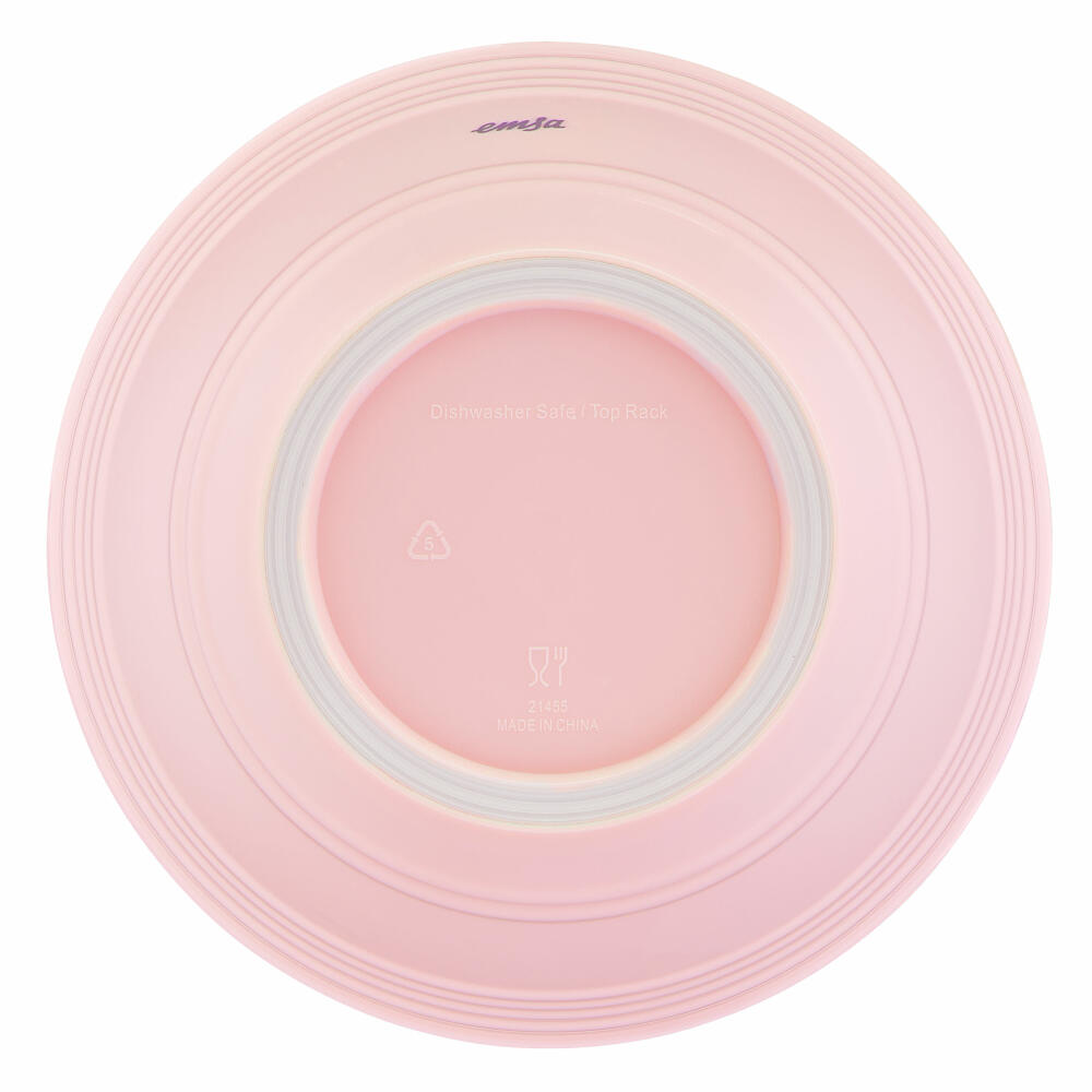 Emsa Rührschüssel Prep & Bake mit Deckel, Kunststoff, Silikon, Rosa, 1.7 L, K32517
