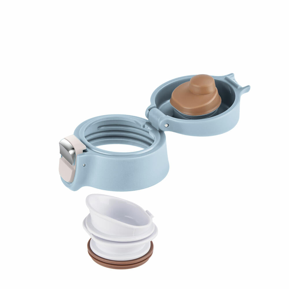 Emsa Isolierbecher Travel Mug Light, Edelstahl, PP, Eisblau, 400 ml, N21518