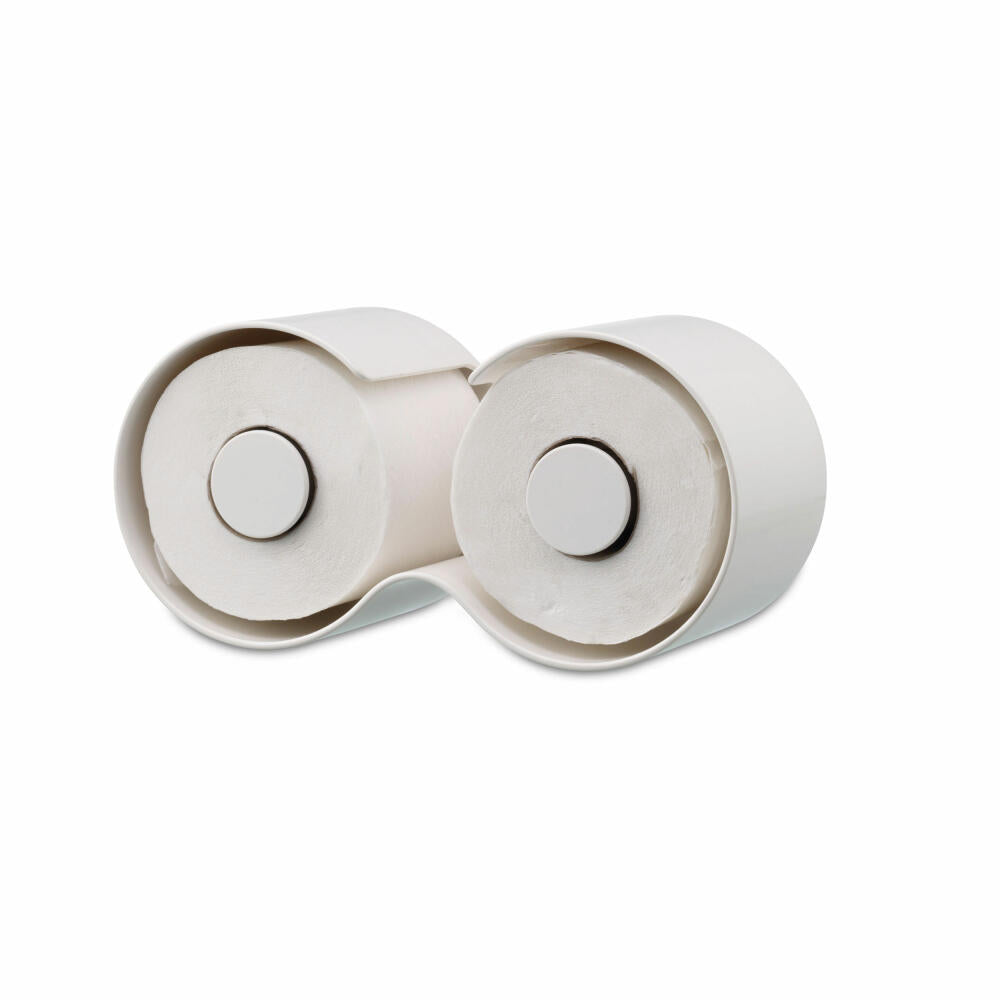 Authentics Kali WC-Papierhalter, Toilettenrollenhalter für 2 Rollen, Kunststoff, Weiß, 1313478