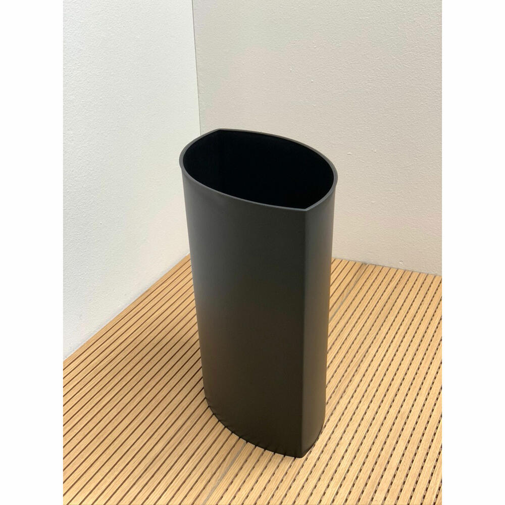 Authentics Maxi Lip Wastepaper Basket, Trash can, Dustbin, Polypropylene, Matt Black, 1090799