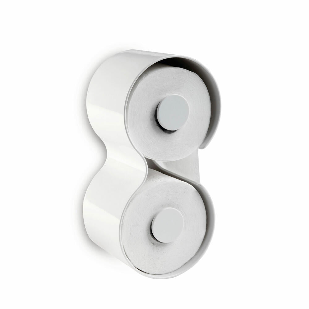 Authentics Kali WC-Papierhalter, Toilettenrollenhalter für 2 Rollen, Kunststoff, Weiß, 1313478