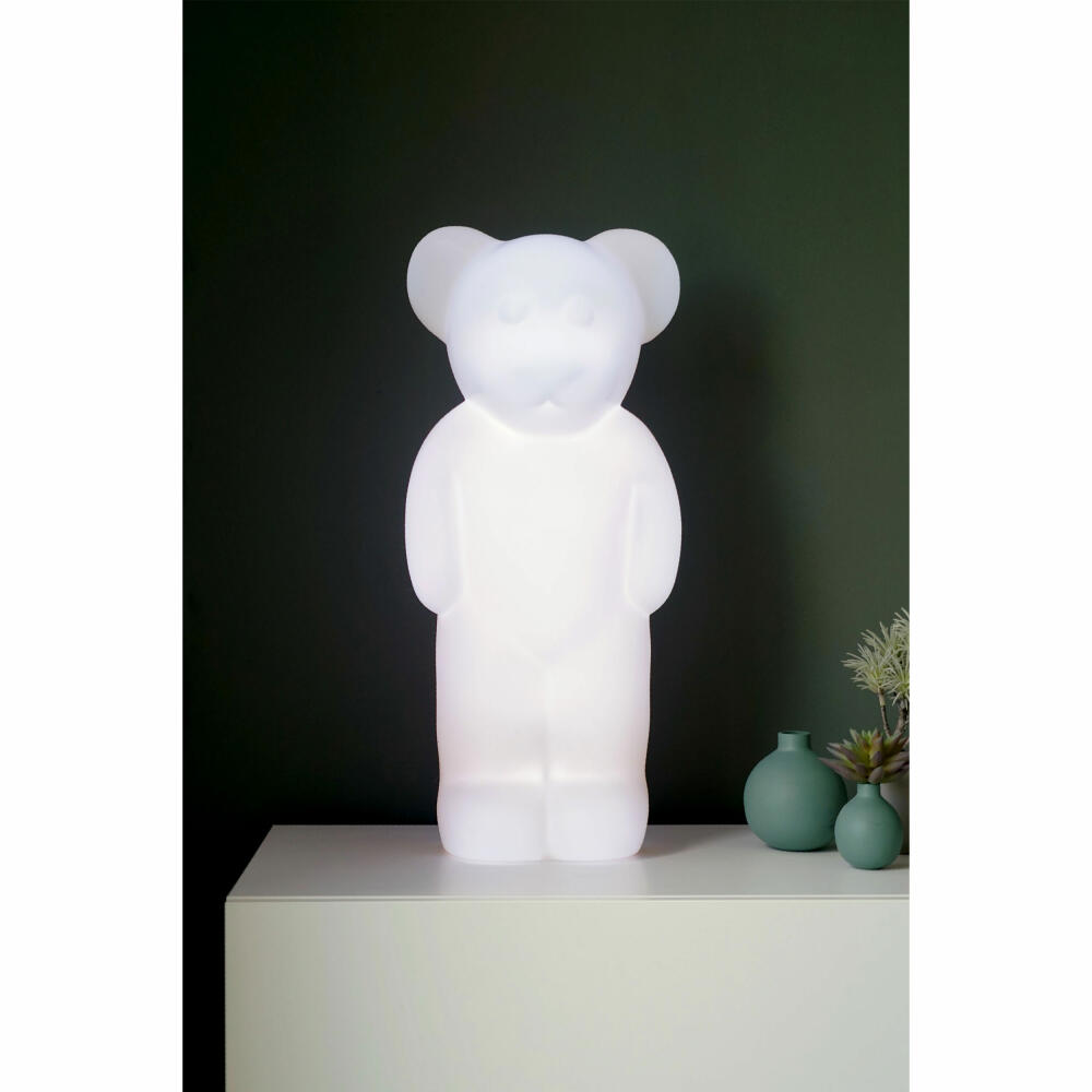 Authentics Lumibär Dekoleuchte LED, Leuchtfigur in Bärenform mit Fernbedienung, Polyethylen, Weiß, 523700