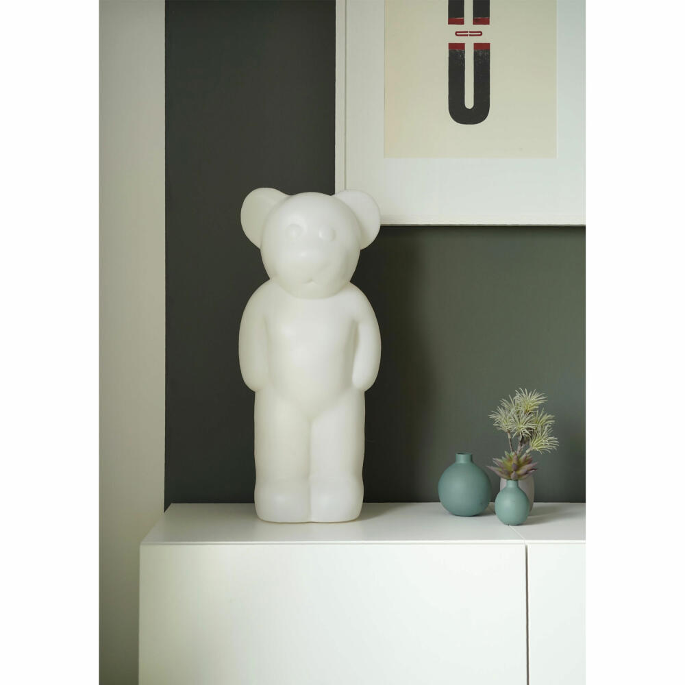 Authentics Lumibär Dekoleuchte LED, Leuchtfigur in Bärenform mit Fernbedienung, Polyethylen, Weiß, 523700