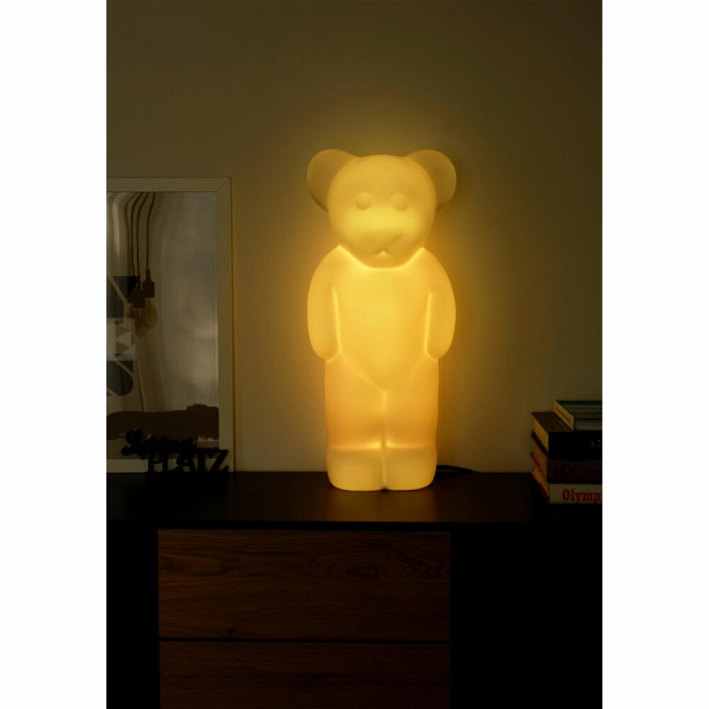 Authentics Lumibär Dekoleuchte LED, Leuchtfigur in Bärenform mit Fernbedienung, Polyethylen, Weiß, 523700