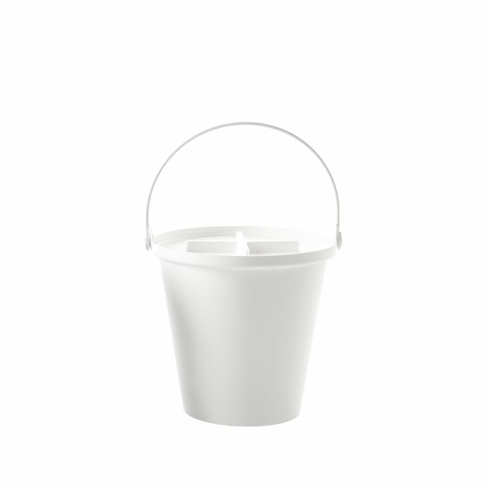 Authentics Eimer H2O mit Deckel, Aufbewahrung, Abfalleimer, PP, Stahl, Weiß, 1094298