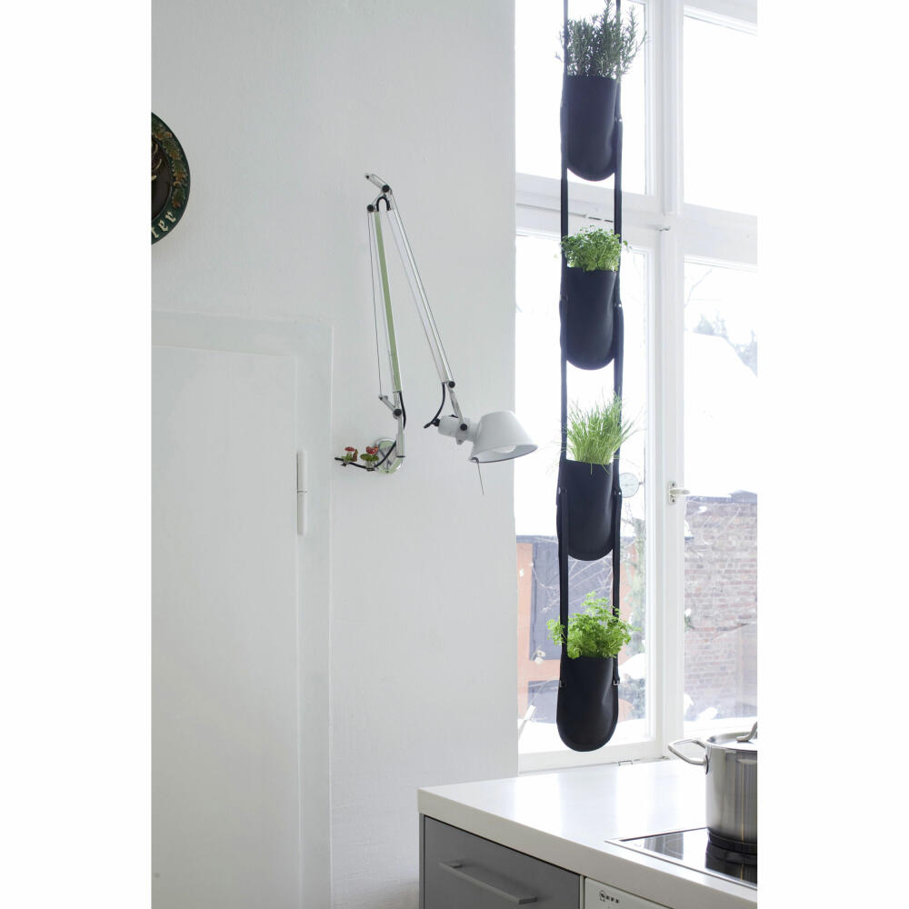 Authentics Plant Bag Urban Garden S 1 L, Plant Container, Polyester, PVC, Black-Green, 7121126