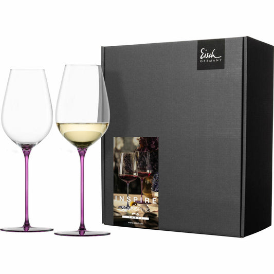 Eisch Allroundgläser Inspire Sensisplus, 2er Set, Champagnerglas, Weinglas, Kristallglas, Malve, 400 ml, 15437074