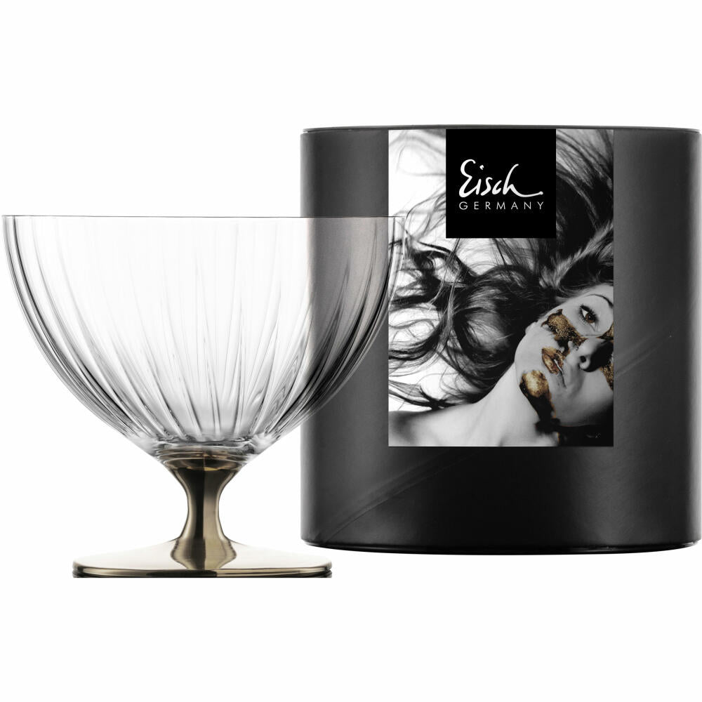 Eisch Dessert Schale auf Fuß, Dessertschale, Eisbecher, Glasschale, Kristallglas, Platin, Ø 11.5 cm, 30053112