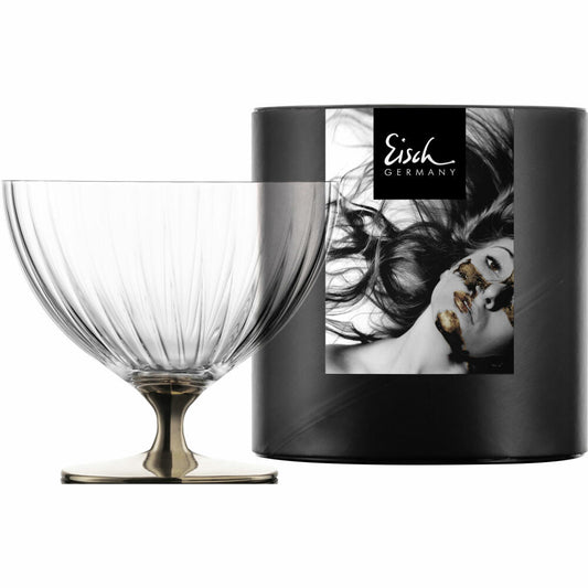 Eisch Dessert Schale auf Fuß, Dessertschale, Eisbecher, Glasschale, Kristallglas, Platin, Ø 11.5 cm, 30053112