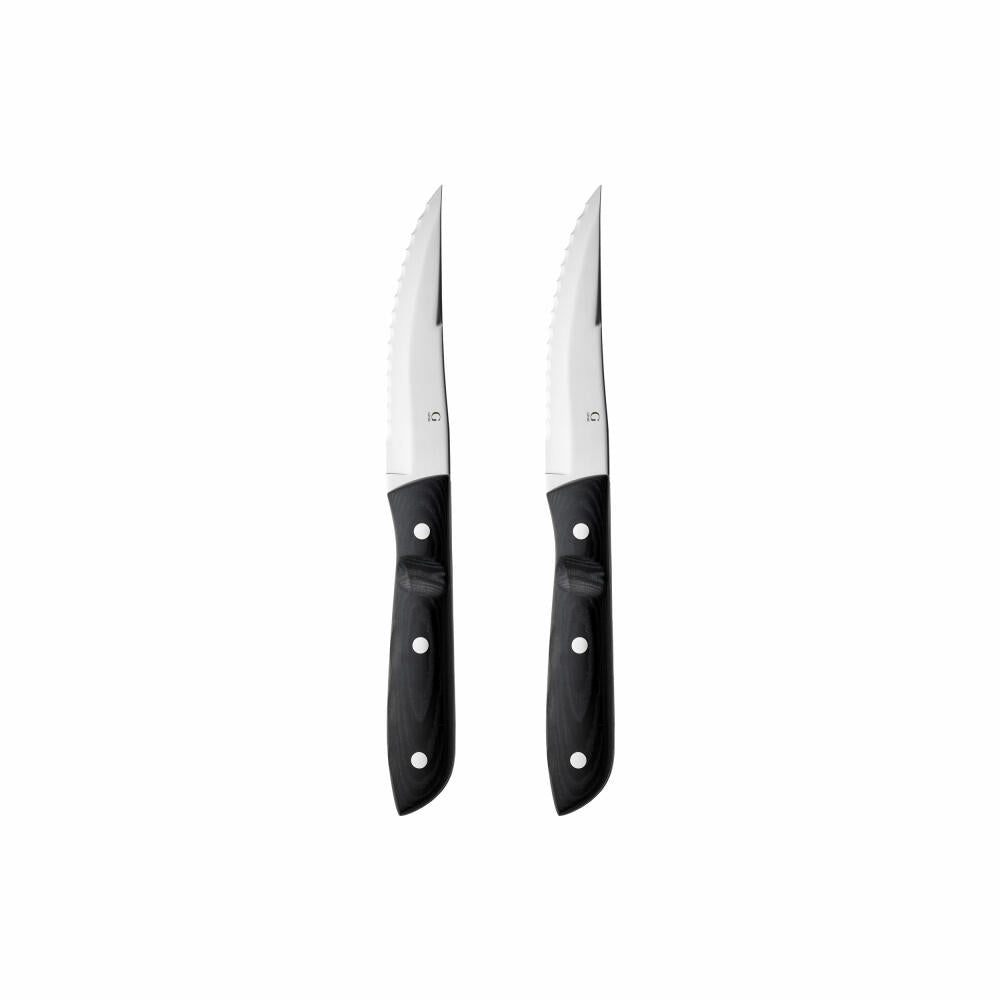 Gense Steakmesser XL Old Farmer Micarta 2er Set, Melamin, 18/8 Edelstahl, 23.5 cm, 20348