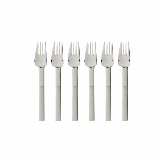 Gense Kuchengabel Nobel 6er Set, Besteck, Gabeln, 18/8 Edelstahl, 15.2 cm, 20632