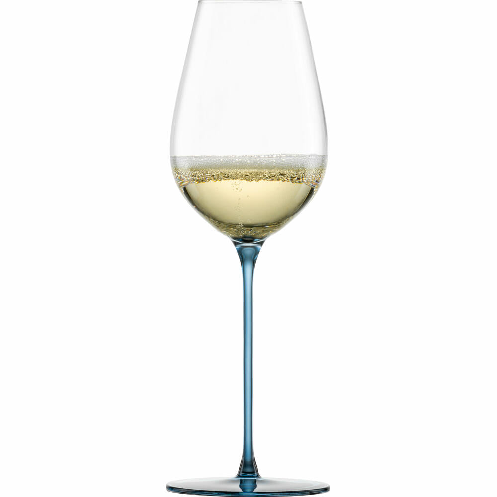 Eisch Allroundgläser Inspire Sensisplus, 2er Set, Champagnerglas, Weinglas, Kristallglas, Blau, 400 ml, 15437071