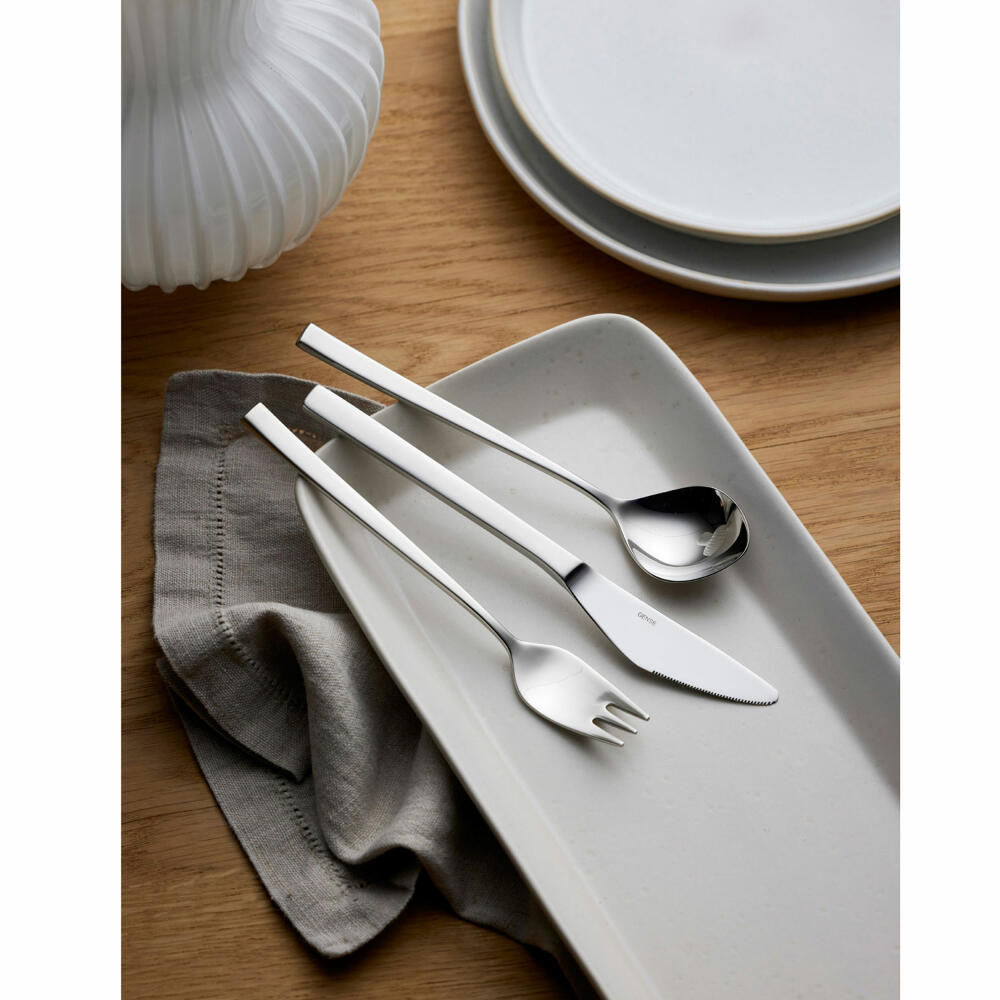 Gense Dessertlöffel Fuga, Besteck, Löffel, 18/8 Edelstahl, 17 cm, 20665