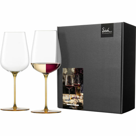 Eisch Allroundgläser Inspire Sensisplus, 2er Set, Weißweinglas, Weinglas, Kristallglas, Amber, 580 ml, 15437033