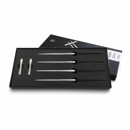 Gense Essstäbchen-Set Focus de Luxe 6-tlg., POM-Kunststoff, 18/8 Edelstahl,  23 cm, 20489