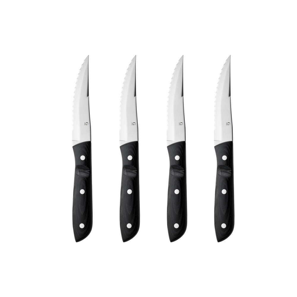 Gense Steakmesser XL Old Farmer Micarta 4er Set, Melamin, 18/8 Edelstahl, 23.5 cm, 20349