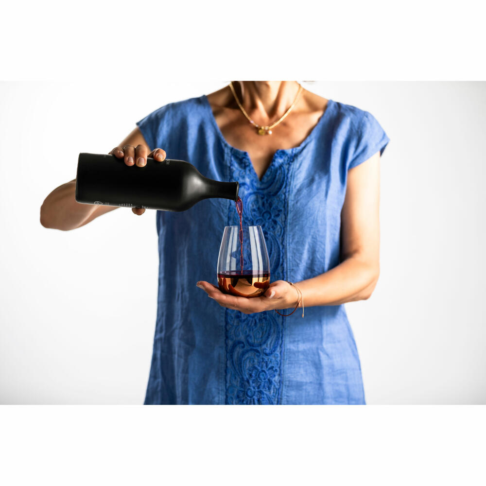 Eisch Allround / Wein-Becher Rotwein Elevate, 2er Set, Weinglas, Trinkglas, Kristallglas, Kupfer, 550 ml, 15009907