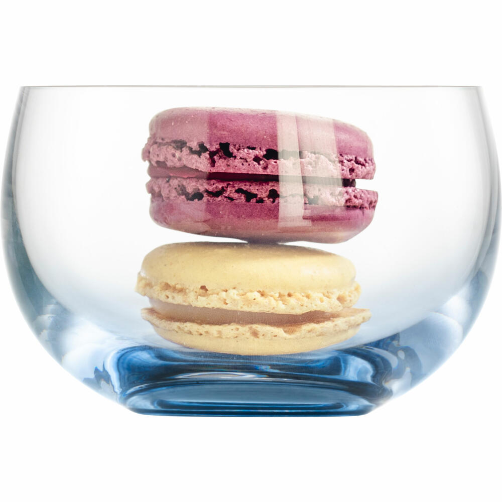 Eisch Dessertschalen 2er Set Gem, Dessertschale, Dessert Schale, Müslischale, Kristallglas, Blau, Ø 9.2 cm, 30031013