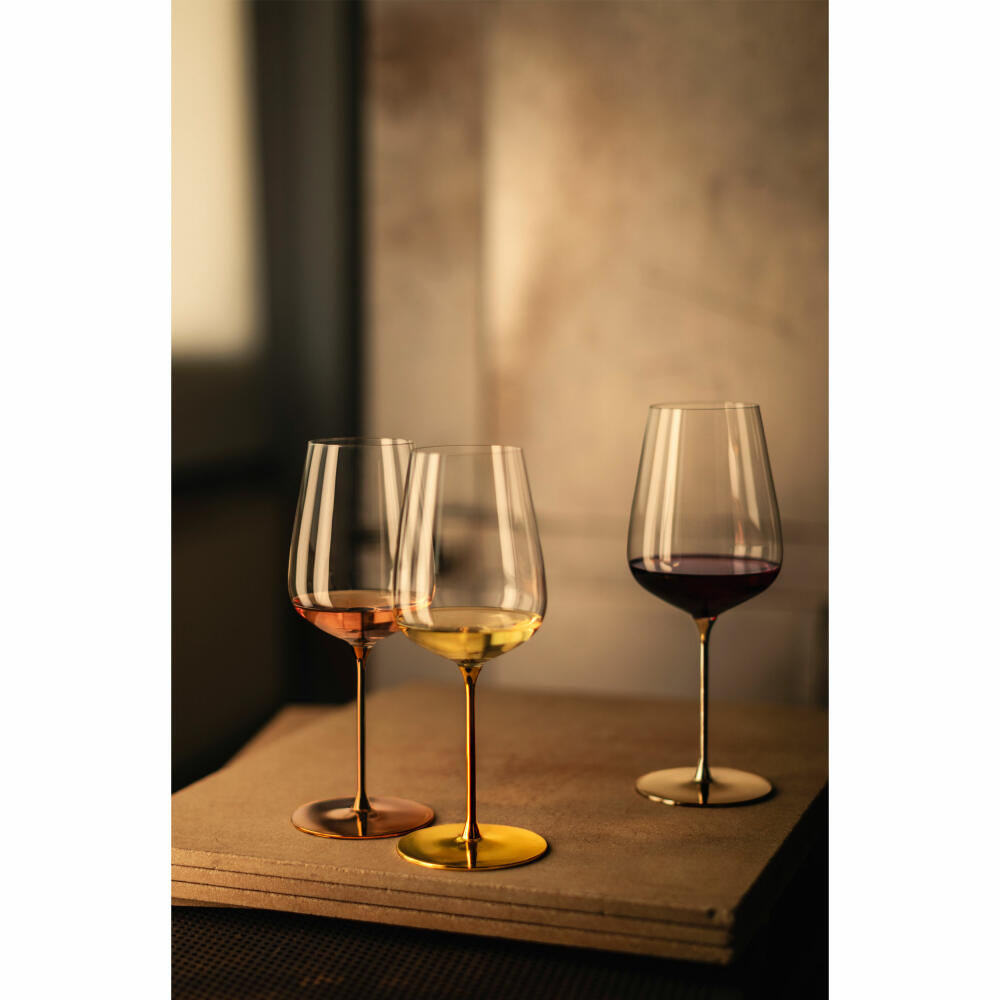 Eisch Allroundgläser Essenca Sensisplus, 2er Set, Weißweinglas, Weinglas, Kristallglas, Goldfarben, 580 ml, 15434030