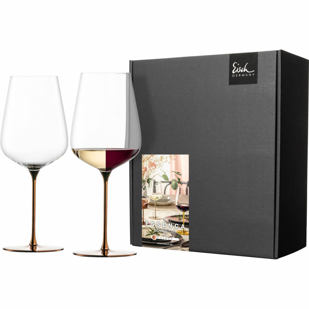 Eisch Allroundgläser Essenca Sensisplus, 2er Set, Rotweinglas, Weinglas, Kristallglas, Kupfer, 740 ml, 15434022