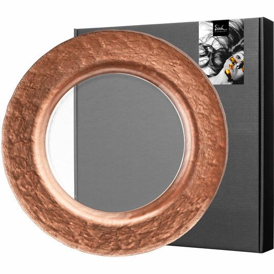 Eisch Teller Kaya Copper, Speiseteller, Servierteller, Dekoteller, Kristallglas, Kupfer, Ø 23 cm, 77351505