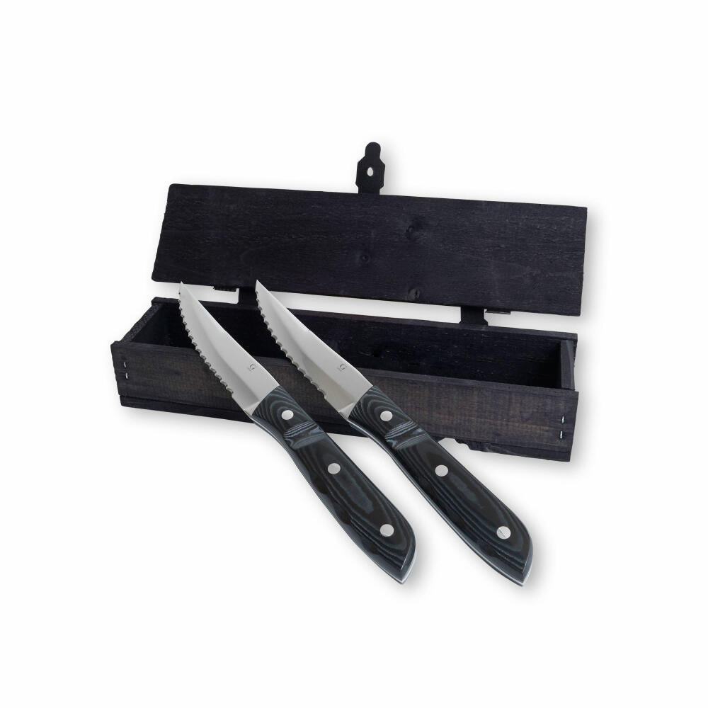 Gense Steakmesser XL Old Farmer Micarta 2er Set, Melamin, 18/8 Edelstahl, 23.5 cm, 20348