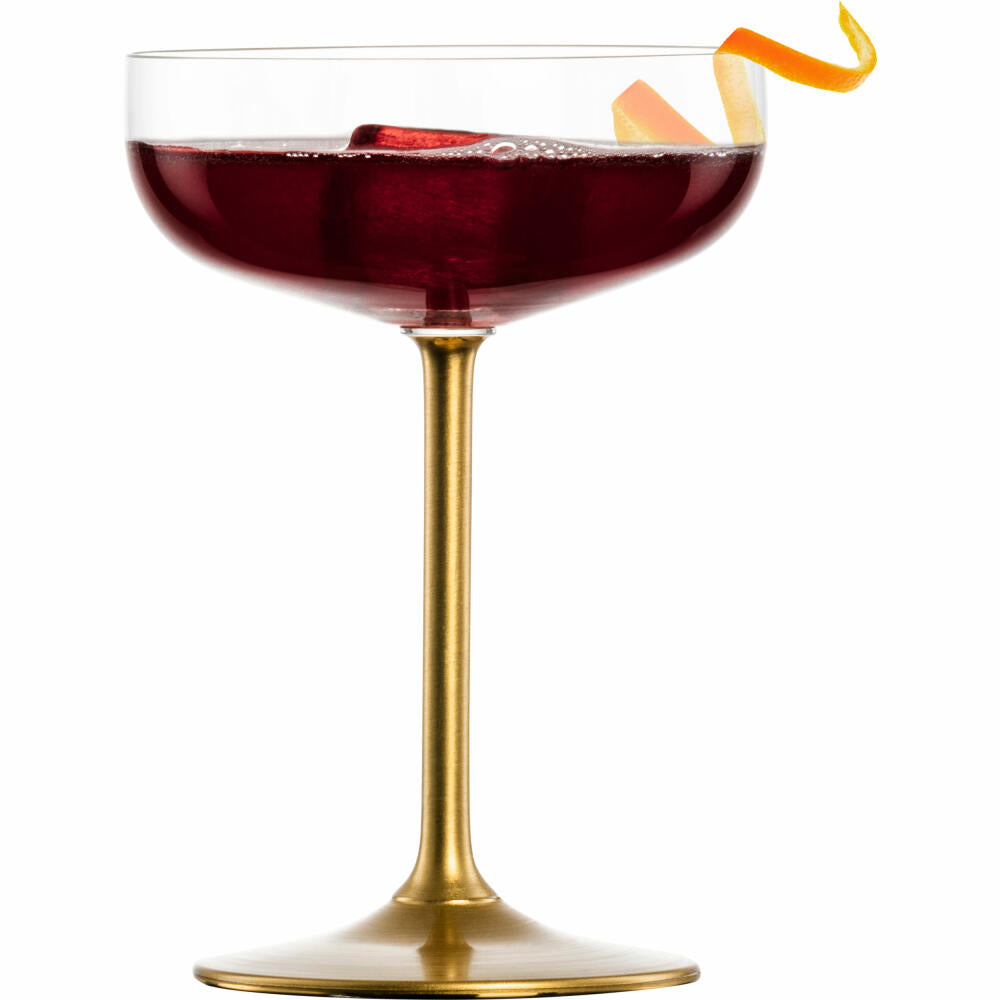 Eisch Champagner-Cocktailglas Secco Flavoured, 2er Set, Champagnerschale, Kristallglas, Goldfarben, 250 ml, 25740081