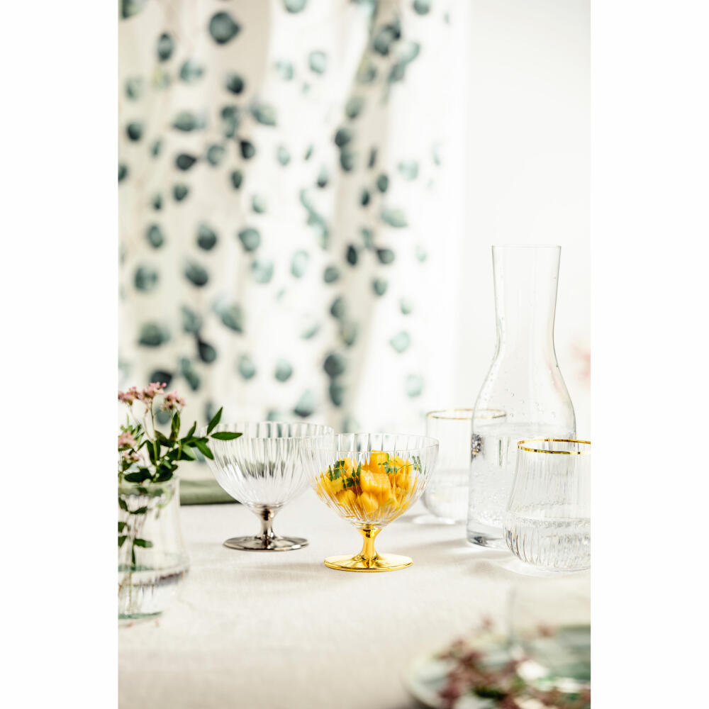 Eisch Dessert Schale auf Fuß, Dessertschale, Eisbecher, Glasschale, Kristallglas, Gold, Ø 11.5 cm, 30053111