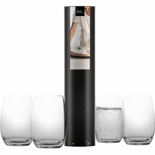 Eisch Becher Light, 4er Set, Trinkbecher, Trinkglas, Gläser, Kristallglas, Grau, 340 ml, 78550085