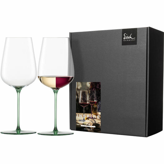 Eisch Allroundgläser Inspire Sensisplus, 2er Set, Weißweinglas, Weinglas, Kristallglas, Grün, 580 ml, 15437030