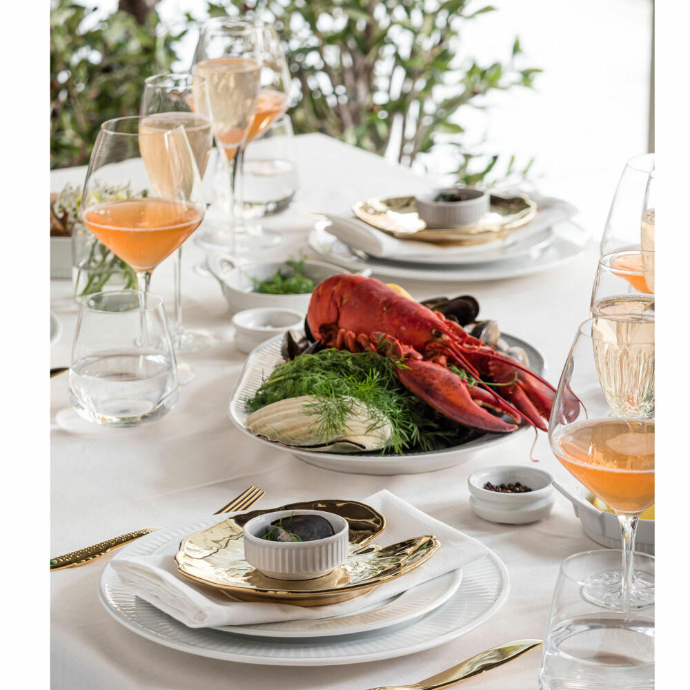 Gense Fischgabel Nobel, Fischbesteck, 18/0 Edelstahl vergoldet, 18.8 cm, 20434