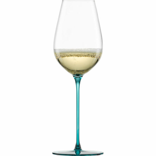 Eisch Allroundgläser Inspire Sensisplus, 2er Set, Champagnerglas, Weinglas, Kristallglas, Aqua, 400 ml, 15437072