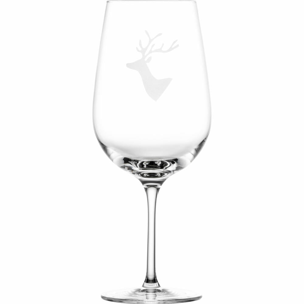 Eisch Rotweingläser 2er Set Chalet, Rotweinglas, Weinglas, Rotwein Glas, Kristallglas, Hirschmotiv, 655 ml, 77155001
