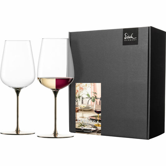Eisch Allroundgläser Essenca Sensisplus, 2er Set, Weißweinglas, Weinglas, Kristallglas, Platin, 580 ml, 15434031
