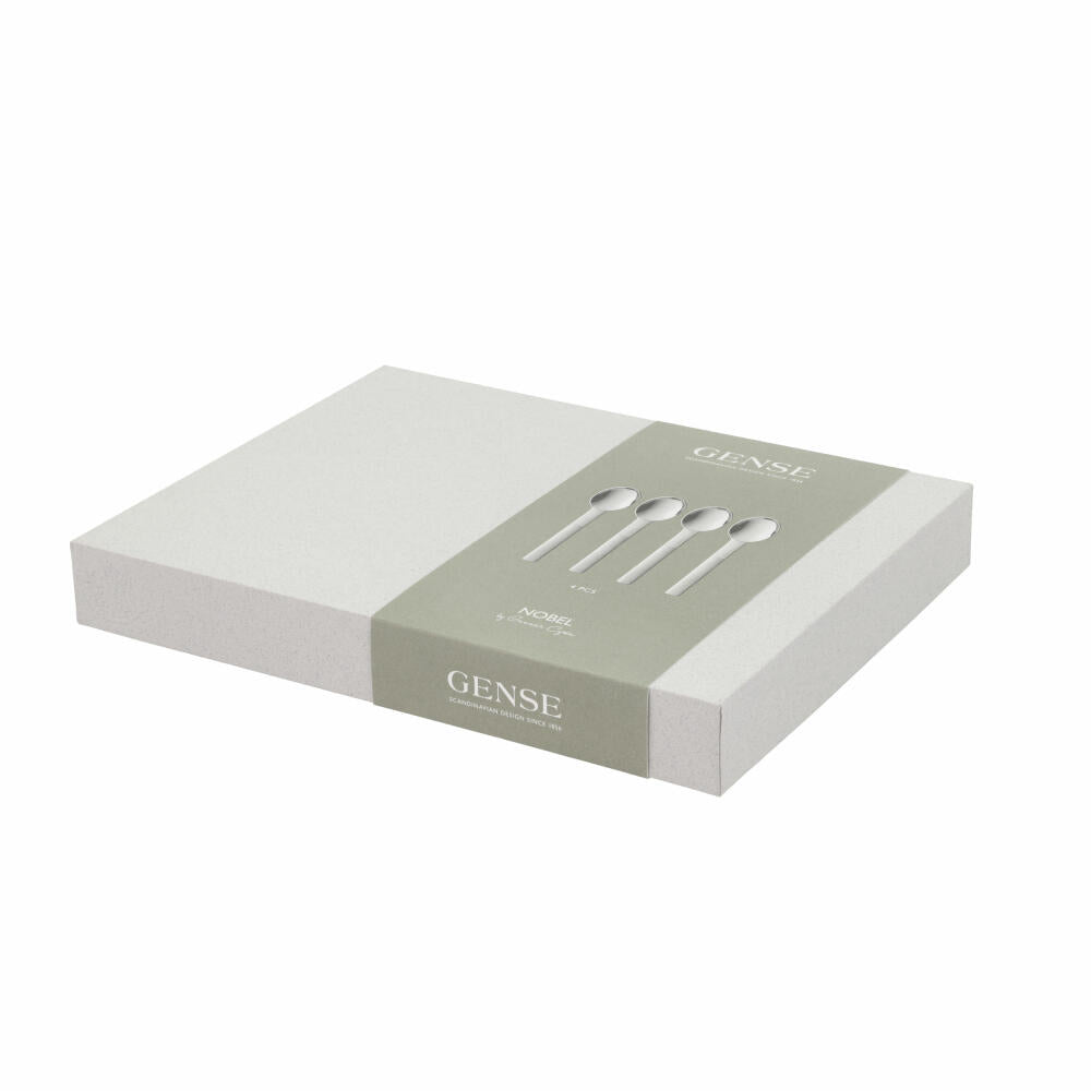 Gense Dessertlöffel Nobel 4er Set, Besteck, Löffel, 18/8 Edelstahl, 16.5 cm, 20643