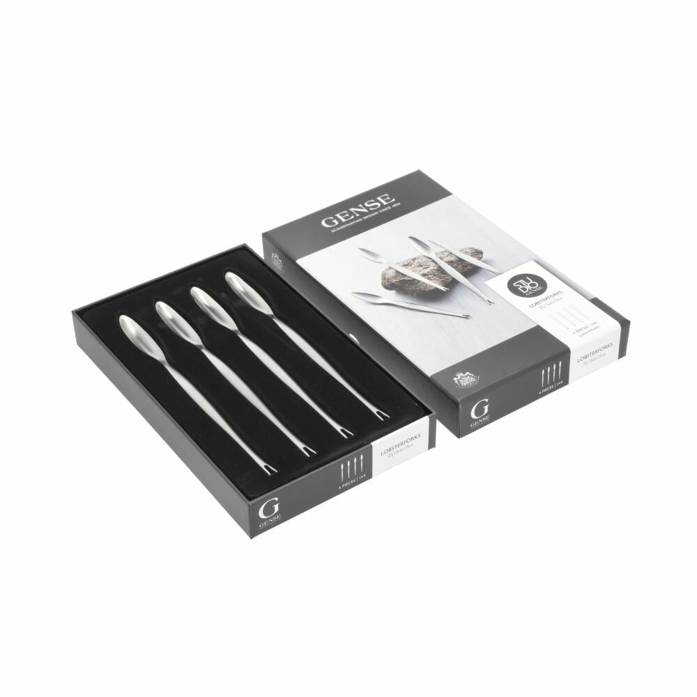 Gense Hummergabel Focus Steel 4er Set, Hummerbesteck, 18/8 Edelstahl, 20.6 cm, 20658