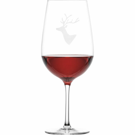 Eisch Rotweingläser 2er Set Chalet, Rotweinglas, Weinglas, Rotwein Glas, Kristallglas, Hirschmotiv, 655 ml, 77155001