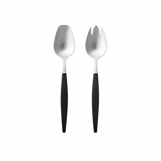 Gense Salatbesteck Focus de Luxe 2-tlg., Salatlöffel, Salatgabel, POM-Kunststoff, 18/8 Edelstahl, 26.8 cm, 20487