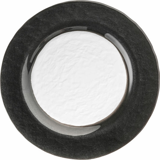 Eisch Teller Kaya Black, Speiseteller, Servierteller, Dekoteller, Kristallglas, Schwarz, Ø 23 cm, 77351506