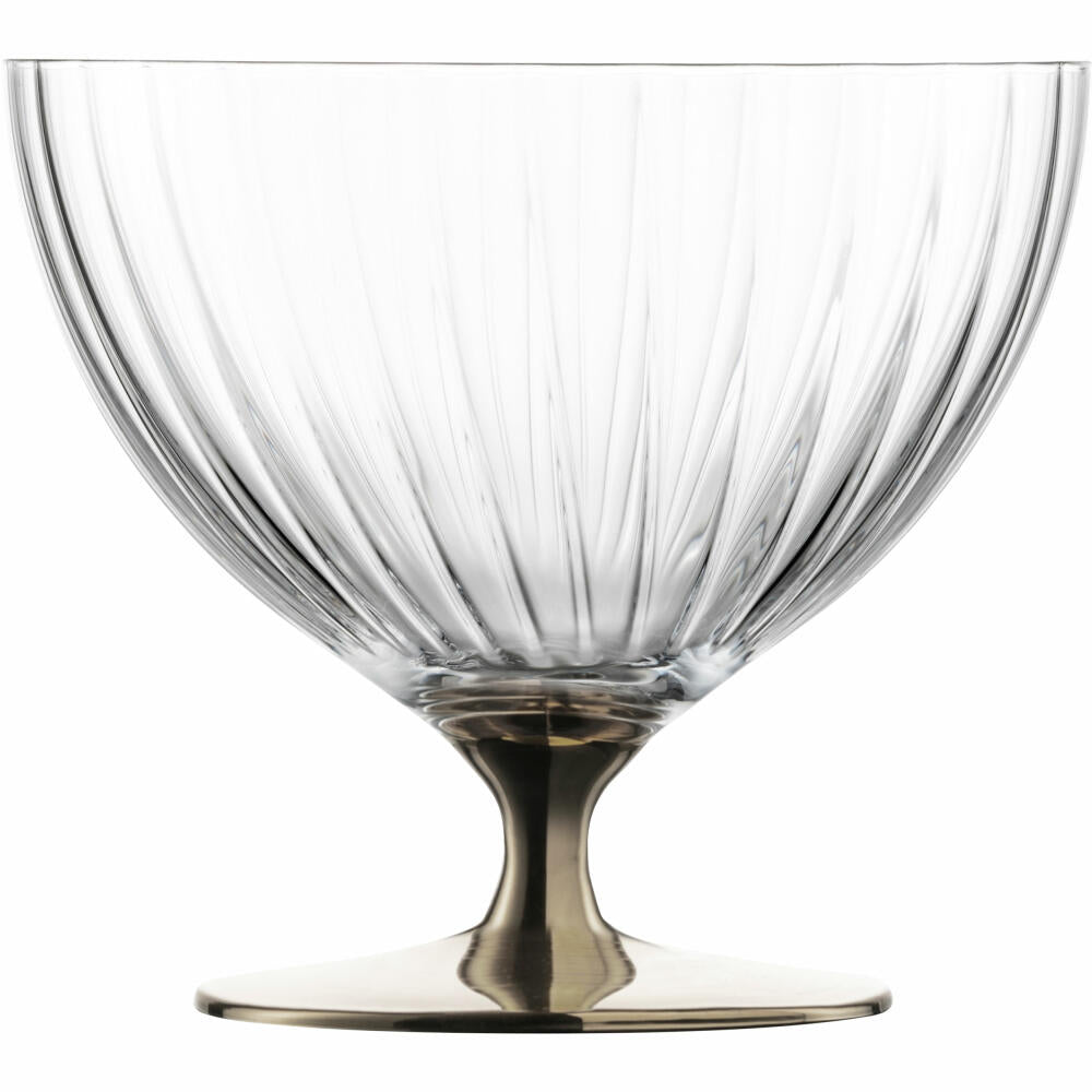 Eisch Dessert Schale auf Fuß, Dessertschale, Eisbecher, Glasschale, Kristallglas, Platin, Ø 11.5 cm, 30053112