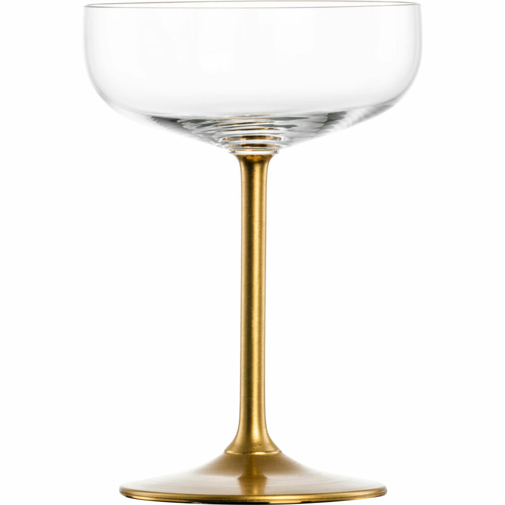 Eisch Champagner-Cocktailglas Secco Flavoured, 2er Set, Champagnerschale, Kristallglas, Goldfarben, 250 ml, 25740081